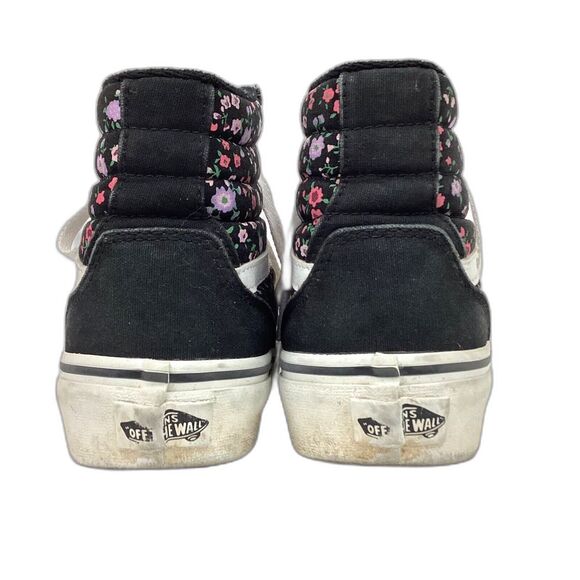 Vans OTW -Women's Sz 6 - Sk8 Hi -Black/Mini Flowers -Floral Skate Shoes - 721356 - Picture 3 of 11